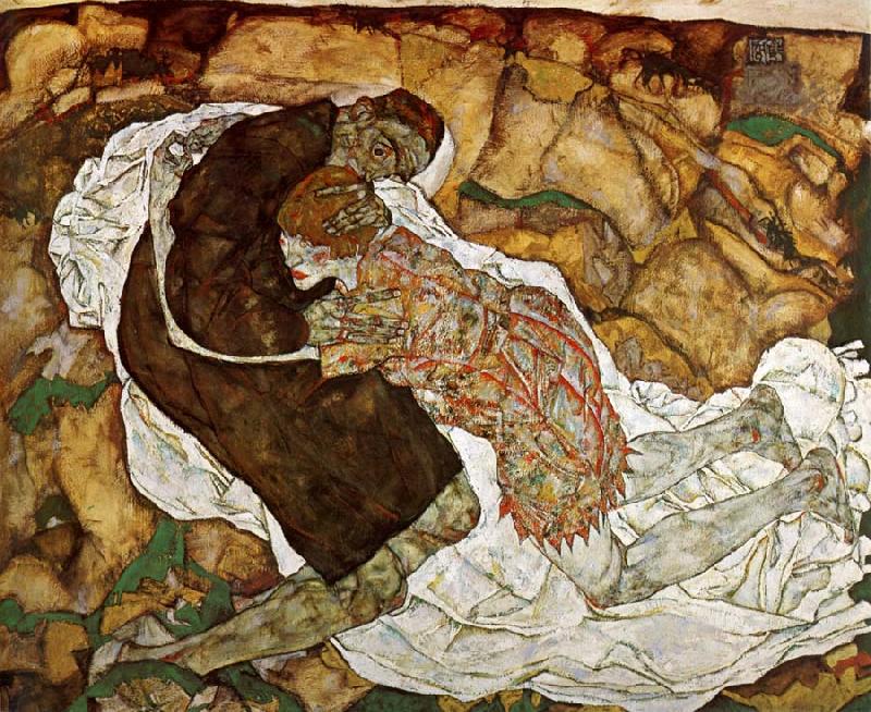 Egon Schiele Death and Girl